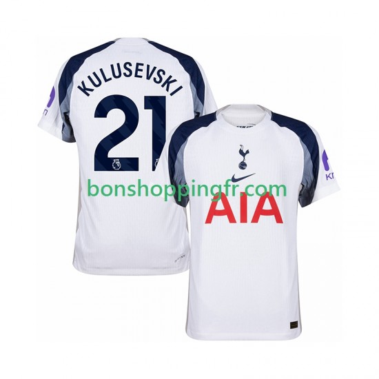 Maillot Domicile Tottenham Hotspur Kulusevski 21 2025-2026 Manches Courtes Homme Maillot Domicile Tottenham Hotspur Kulusevski 21 2025-2026 Manches Courtes Homme
