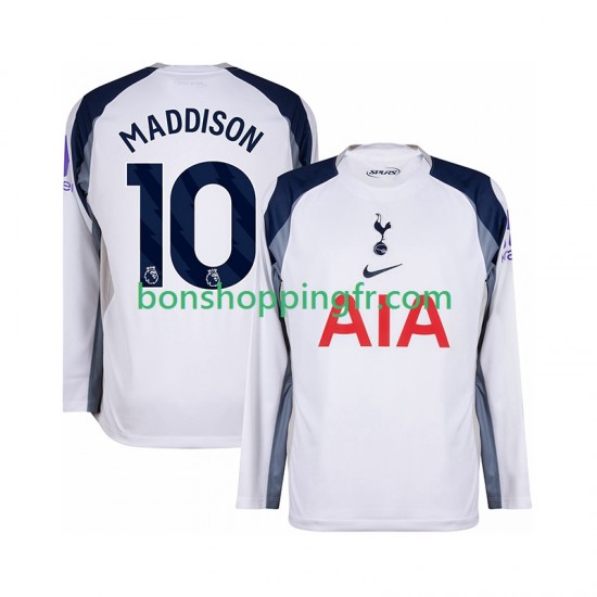 Maillot Domicile Tottenham Hotspur Maddison 10 2025-2026 Manches Longues Homme