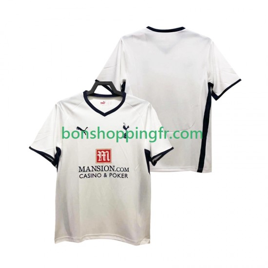 Maillot Rétro Domicile Tottenham Hotspur 2008 2009 Manches Courtes Homme