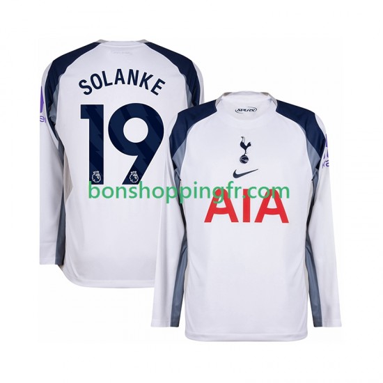 Maillot Domicile Tottenham Hotspur Solanke 19 2025-2026 Manches Longues Homme
