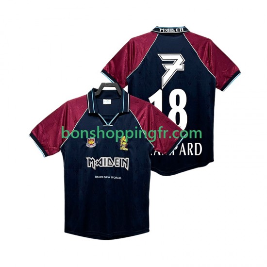 Maillot Rétro Domicile West Ham United LAMPARD 18 Iron Maiden 1999 Manches Courtes Homme Maillot Rétro Domicile West Ham United LAMPARD 18 Iron Maiden 1999 Manches Courtes Homme