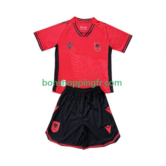 Maillot Domicile Albanie 2026 Manches Courtes Jeune Enfant(+shorts)