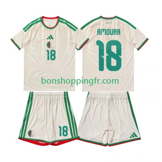 Maillot Domicile Algérie Mohamed Amoura 18 2026 Manches Courtes Jeune Enfant(+shorts)
