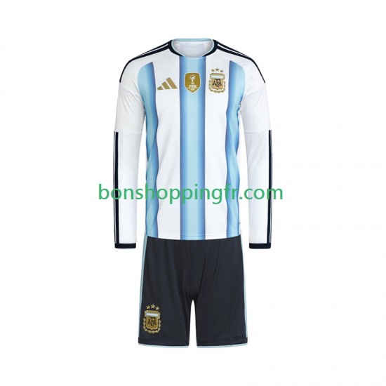 Maillot Domicile Argentine World Cup 2026 Manches Longues Jeune Enfant(+shorts)