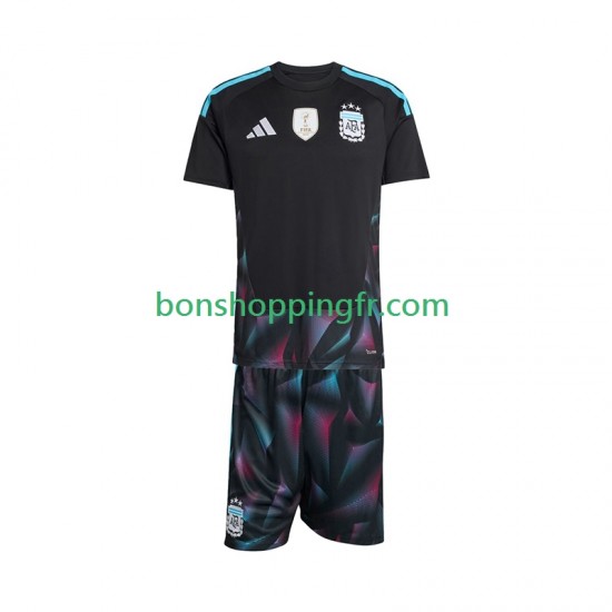 Maillot Domicile Argentine Gardien World Cup 2026 Manches Courtes Jeune Enfant(+shorts)