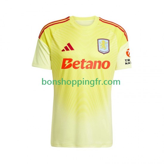 Maillot Extérieur Aston Villa Gardien 2025-2026 Manches Courtes Homme