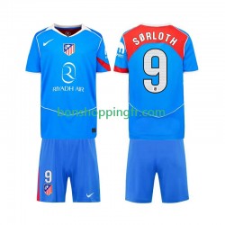 Maillot 3ème Atlético Madrid Alexander Sorloth 9 2025-2026 Manches Courtes Jeune Enfant(+shorts)
