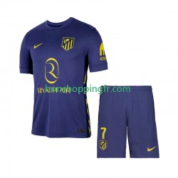 Maillot Extérieur Atlético Madrid Antoine Griezmann 7 2025-2026 Manches Courtes Jeune Enfant(+shorts)