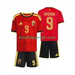 Maillot Domicile Belgique Openda 9 World Cup 2026 Manches Courtes Jeune Enfant(+shorts)