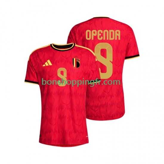 Maillot Domicile Belgique Openda 9 World Cup 2026 Manches Courtes Homme