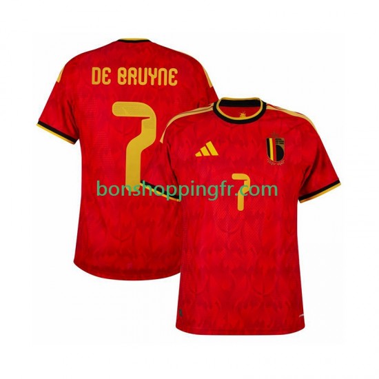 Maillot Domicile Belgique de bruyne 7 World Cup 2026 Manches Courtes Homme