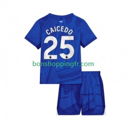 Maillot Domicile Chelsea Moises Caicedo 25 2025-2026 Manches Courtes Jeune Enfant(+shorts)