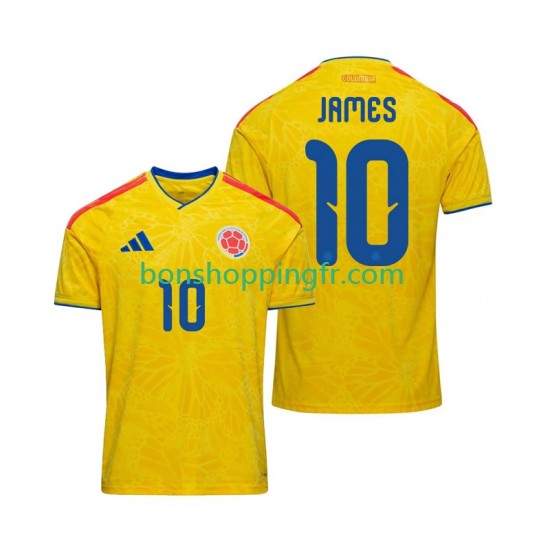 Maillot Domicile Colombie James Rodriguez 10 World Cup 2026 Manches Courtes Homme