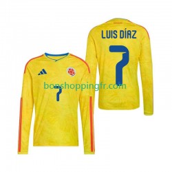 Maillot Domicile Colombie Luis Diaz 7 World Cup 2026 Manches Longues Homme