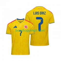 Maillot Domicile Colombie Luis Diaz 7 World Cup 2026 Manches Courtes Homme
