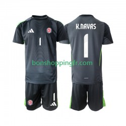 Maillot Extérieur Costa Rica Gardien Keylor Navas 1 2025 Manches Courtes Jeune Enfant(+shorts)
