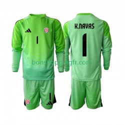Maillot Domicile Costa Rica Gardien Keylor Navas 1 2025 Manches Longues Jeune Enfant(+shorts)