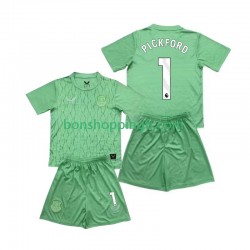 Maillot Domicile Everton Gardien Pickford 1 2025-2026 Manches Courtes Jeune Enfant(+shorts)