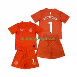Maillot 3ème Everton Gardien Pickford 1 2025-2026 Manches Courtes Jeune Enfant(+shorts)