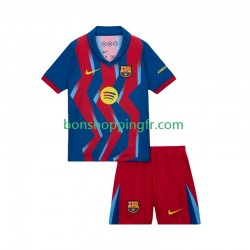 Maillot 4ème FC Barcelone 2025-2026 Manches Courtes Jeune Enfant(+shorts)