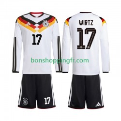 Maillot Domicile Allemagne Florian Wirtz 17 World Cup 2026 Manches Longues Jeune Enfant(+shorts)