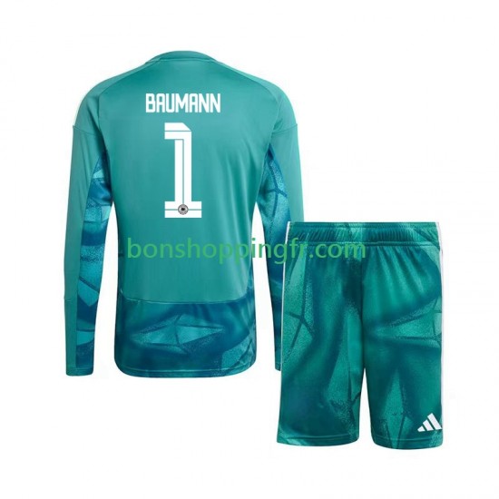 Maillot Domicile Allemagne Gardien Oliver Baumann 1 World Cup 2026 Manches Longues Jeune Enfant(+shorts)