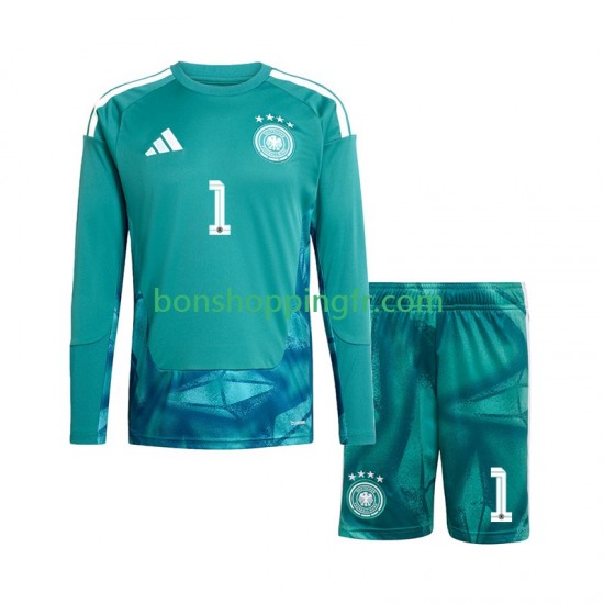Maillot Domicile Allemagne Gardien Oliver Baumann 1 World Cup 2026 Manches Longues Jeune Enfant(+shorts)
