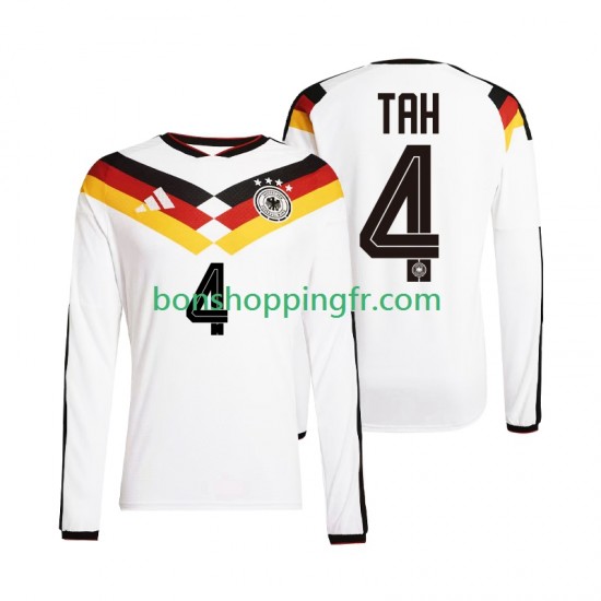 Maillot Domicile Allemagne Jonathan Tah 4 World Cup 2026 Manches Longues Homme