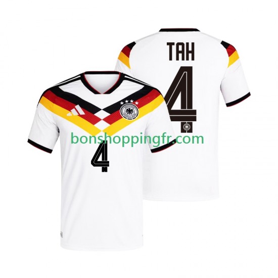 Maillot Domicile Allemagne Jonathan Tah 4 World Cup 2026 Manches Courtes Homme