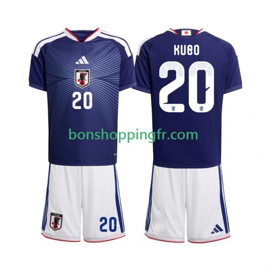 Maillot Domicile Japon Kubo 20 World Cup 2026 Manches Courtes Jeune Enfant(+shorts)