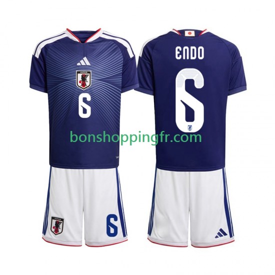 Maillot Domicile Japon Wataru Endo 6 World Cup 2026 Manches Courtes Jeune Enfant(+shorts)