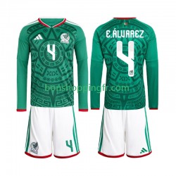 Maillot Domicile Mexique Edson Alvarez 4 World Cup 2026 Manches Longues Jeune Enfant(+shorts)