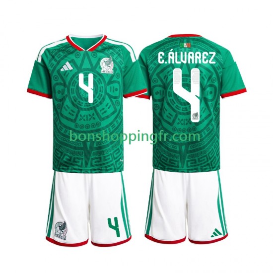 Maillot Domicile Mexique Edson Alvarez 4 World Cup 2026 Manches Courtes Jeune Enfant(+shorts)