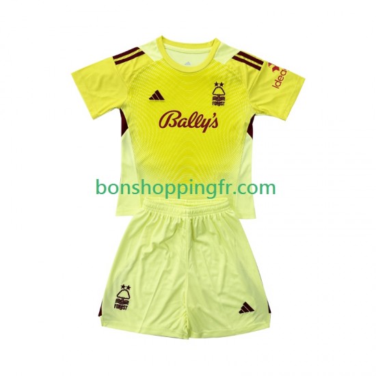Maillot Domicile Nottingham Forest Gardien 2025-2026 Manches Courtes Jeune Enfant(+shorts)
