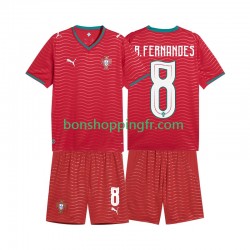 Maillot Domicile Portugal Bruno Fernandes 8 World Cup 2026 Manches Courtes Jeune Enfant(+shorts)