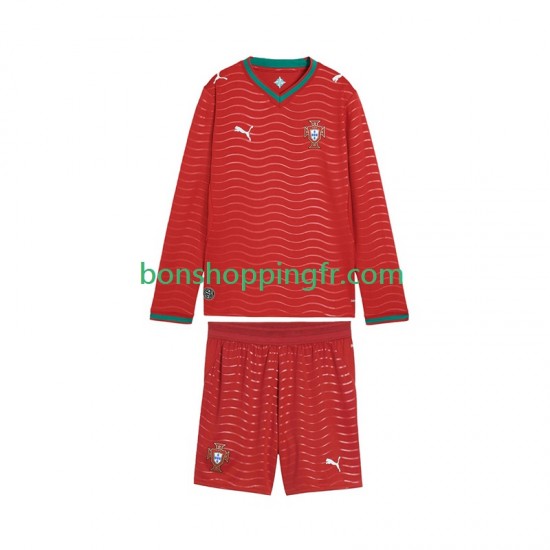 Maillot Domicile Portugal World Cup 2026 Manches Longues Jeune Enfant(+shorts)