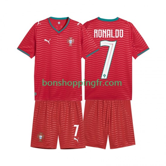Maillot Domicile Portugal Cristiano Ronaldo 7 World Cup 2026 Manches Courtes Jeune Enfant(+shorts)