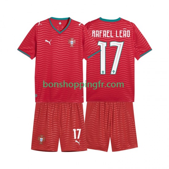 Maillot Domicile Portugal Rafael Leao 17 World Cup 2026 Manches Courtes Jeune Enfant(+shorts)