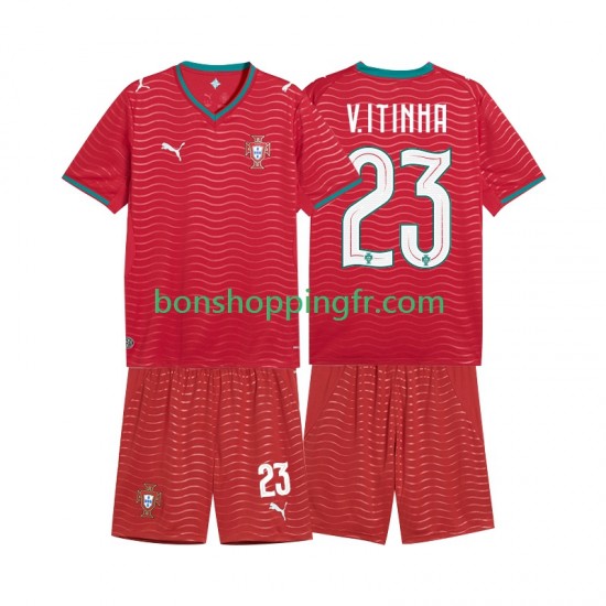 Maillot Domicile Portugal Vitinha 23 World Cup 2026 Manches Courtes Jeune Enfant(+shorts)