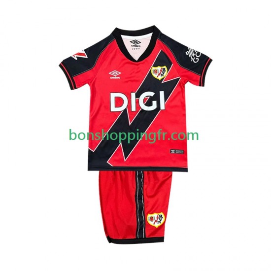 Maillot Extérieur Rayo Vallecano 2025-2026 Manches Courtes Jeune Enfant(+shorts)
