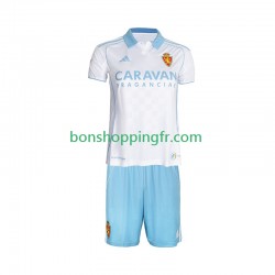 Maillot Domicile Real Zaragoza 2025-2026 Manches Courtes Jeune Enfant(+shorts)