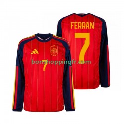 Maillot Domicile Espagne Ferran Torres 7 World Cup 2026 Manches Longues Homme