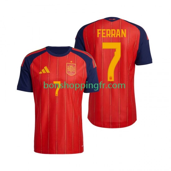 Maillot Domicile Espagne Ferran Torres 7 World Cup 2026 Manches Courtes Homme