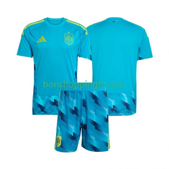 Maillot Domicile Espagne Gardien World Cup 2026 Manches Courtes Jeune Enfant(+shorts)