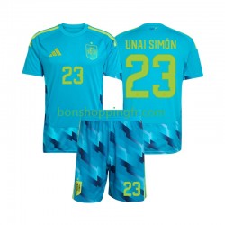 Maillot Domicile Espagne Gardien Unai Simon 23 World Cup 2026 Manches Courtes Jeune Enfant(+shorts)