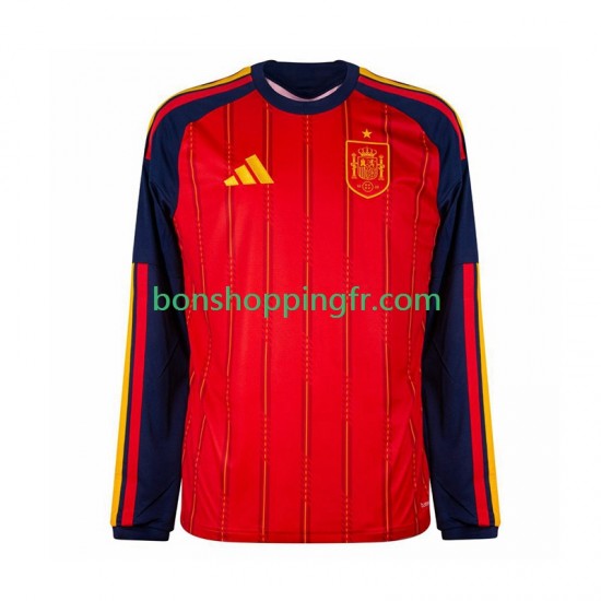 Maillot Domicile Espagne World Cup 2026 Manches Longues Homme