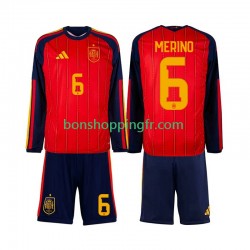 Maillot Domicile Espagne Mikel Merino 6 World Cup 2026 Manches Longues Jeune Enfant(+shorts)