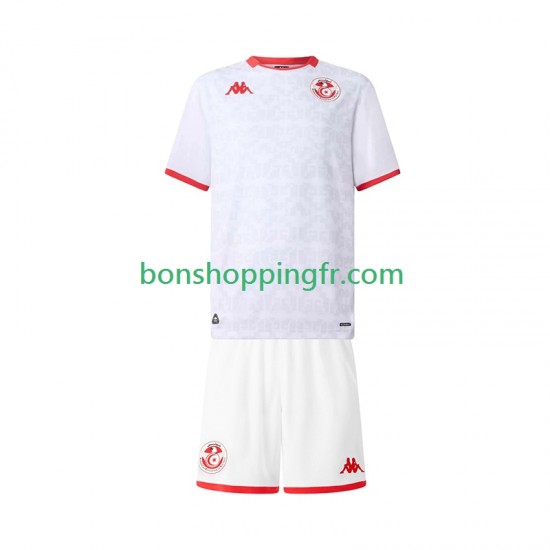 Maillot Extérieur Tunisie 2025 Manches Courtes Jeune Enfant(+shorts)