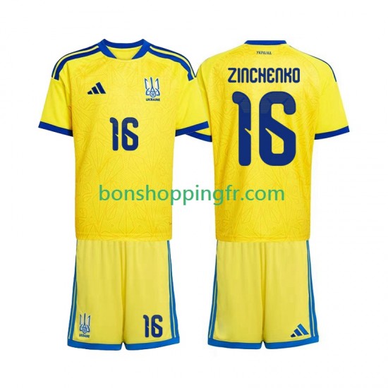 Maillot Domicile Ukraine Oleksandr Zinchenko 16 World Cup 2026 Manches Courtes Jeune Enfant(+shorts)