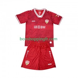 Maillot Extérieur VfB Stuttgart 2025-2026 Manches Courtes Jeune Enfant(+shorts)